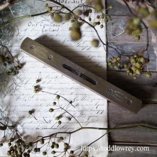 ƤϿʿΤ뤳ȤϤޤ / Antique Brass & Mahogany Spirit Level by J.Rabone & Sons 