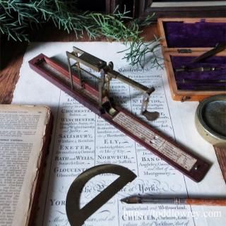 ˡ󥰡ƥ֥/ Antique Double Turn Folding Sovereign Scale by Stephen Houghton & Son