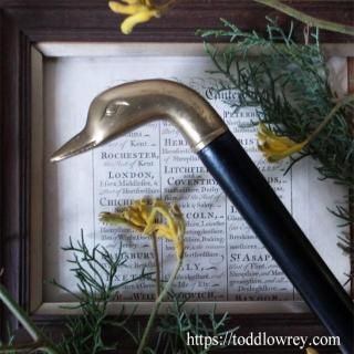 ˤϰåϢ/ Vintage Brass Duck Head Grip Walking Stick