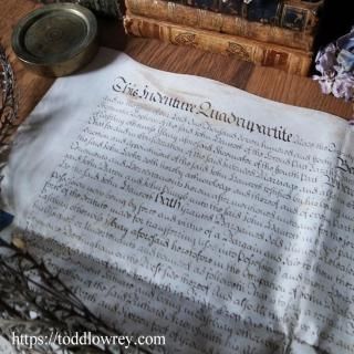 1740ǯ1029 ȥη뺧ˤĤ / Antique Early Legal Vellum Document Dated 1740