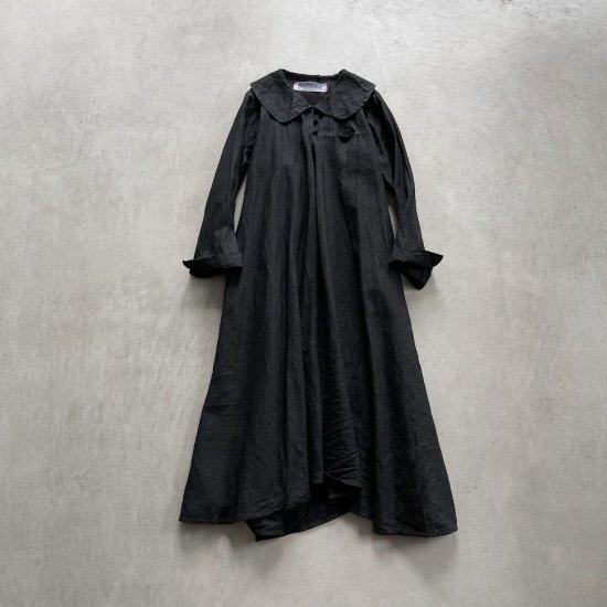 HALLELUJAH クロディーヌ襟のドレス Charcoal Black (2022AW)