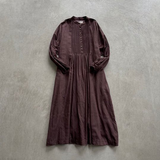 BUNON Pintuck Dress D.Brown (2022AW)