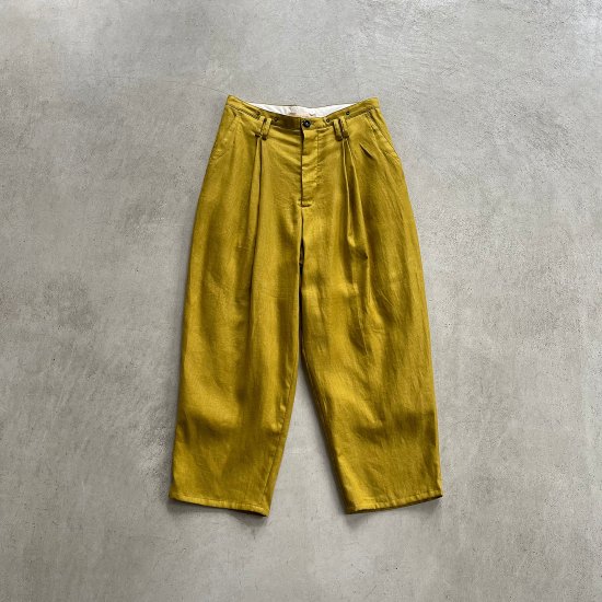 suzuki takayuki wide-legged pants 1  mustard (2022AW)