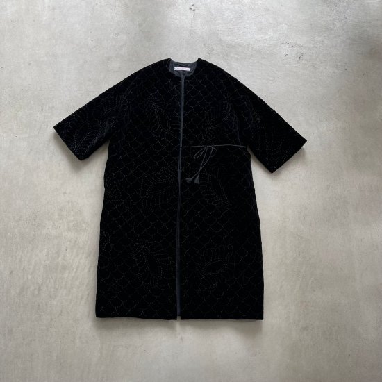 TOWAVASE -Permanent TOWAVASE- velvet robe black (2022AW)