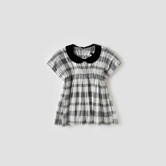 tricot COMME des GARCONS オーガンジーチェック柄ブラウス BLACK ...