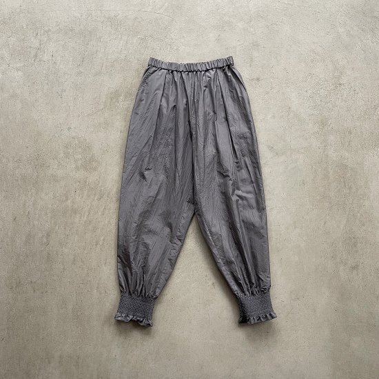 humoresque shirring pants  mid gray (2023SS)