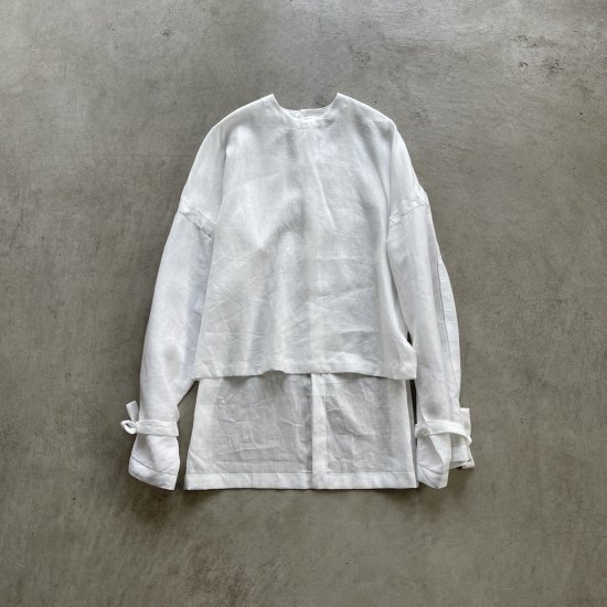 TOWAVASE  Ajour blouse white（2023SS） 