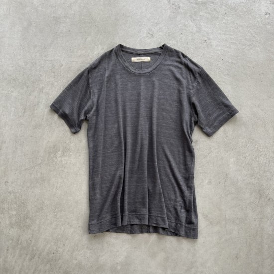 suzuki takayuki linen t-shirt twilight grey（2023SS） - hillside