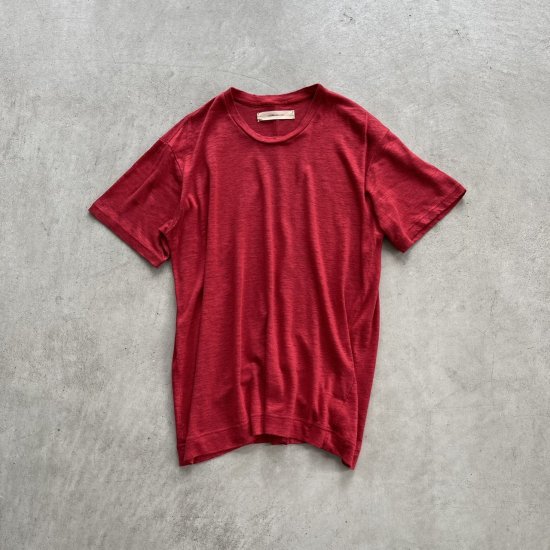 suzuki takayuki  linen t-shirt  DAWN RED（2023SS） 