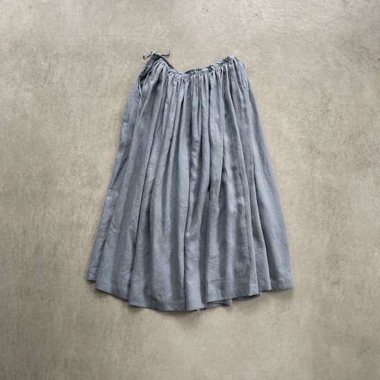 humoresque long gather skirt blue gray (2023SS)