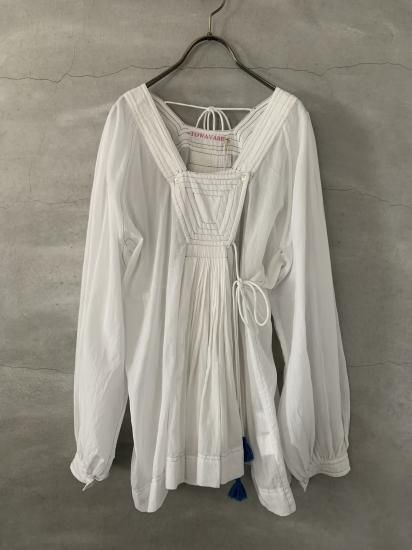 TOWAVASE Audrey blouse white x blue(2024SS)