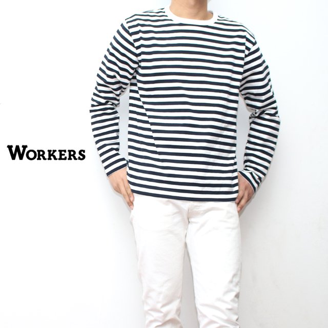 WORKERS/ワーカーズ Narrow Border ナローボーダー ロングスリーブ - MORLEY CLOTHING ONLINE SHOP