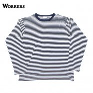 WORKERS/ワーカーズ 6oz Border Long Sleeve NAVY