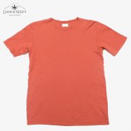 LOOP＆WEFT/ループアンドウェフト オーガニックコットンロウエッジクルーネックTシャツ ブリックオレンジ