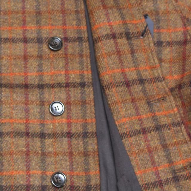 WORKERS/ワーカーズ Bal Collar Coat Harris Tweed Olive