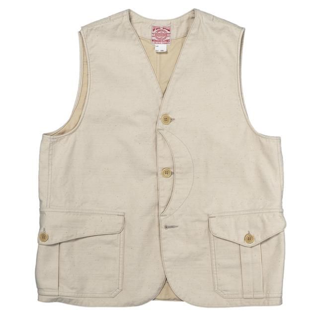 WORKERS/ワーカーズ Cruiser Vest, Reversed Sateen, Ecru