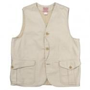 WORKERS/  Cruiser Vest, Reversed Sateen, Ecru