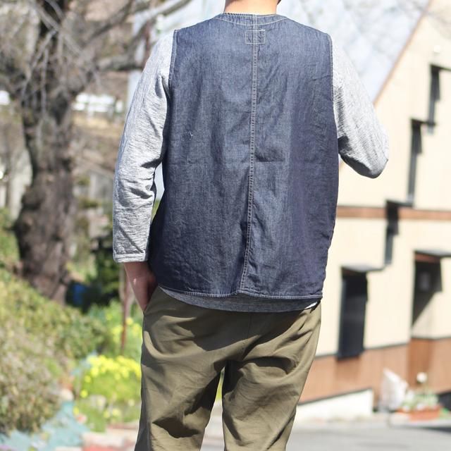 堅実な究極の WORKERS/ワーカーズ W&G Vest 6 oz Denim トップス