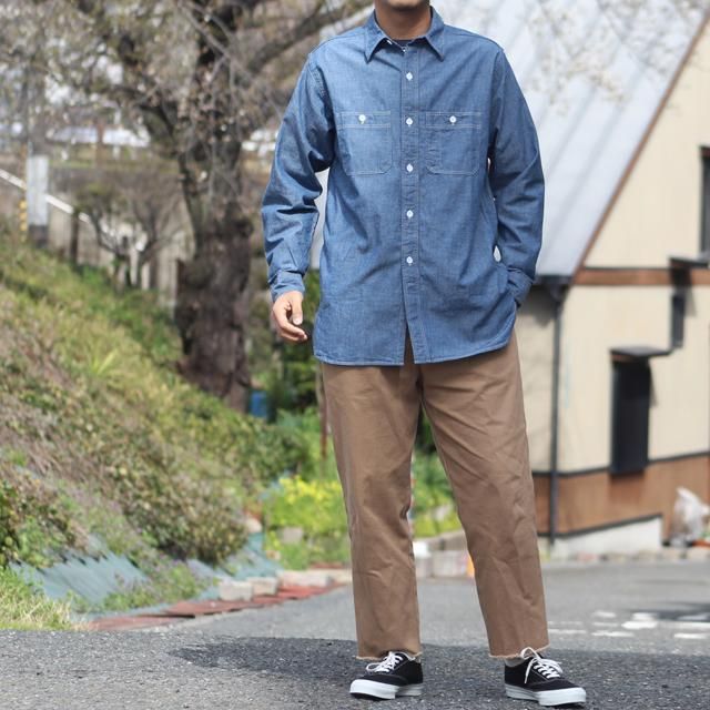 WORKERS/ワーカーズ Work Shirt Vintage Fit Blue Chambray