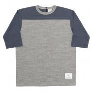 WORKERS/ Football T 2-Tone Grey x Blue Grey