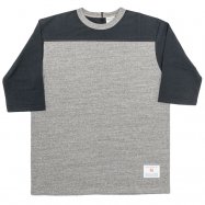 WORKERS/ワーカーズ Football T 2-Tone Grey x Fade Black