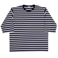 WORKERS/ワーカーズ Border T, Half Sleeve, Navy x White