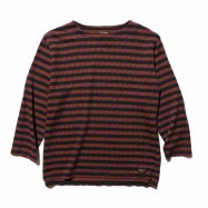 【先行ご予約商品】COLIMBO/コリンボ St. Sampson French Boder Shirt-9/10Sleeves-C.GRY×B.Red

