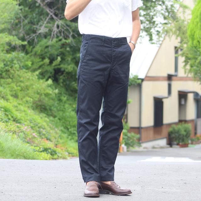 WORKERS/ワーカーズ Officer Trousers Slim Type 2 Navy Chino
