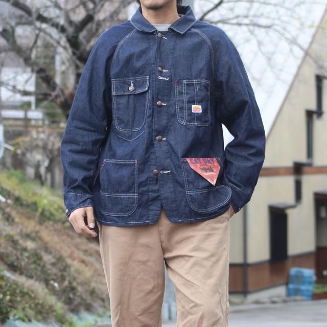 WORKERS/ワーカーズ CAT DAY Coverall, 6oz Indigo Denim WORKERS/ワーカーズ CAT DAY Coverall, 6oz Indigo Denim