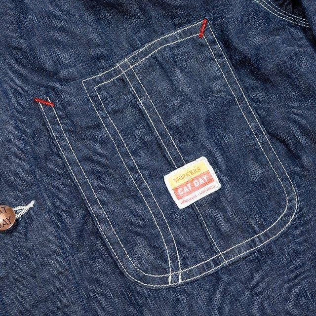 WORKERS/ワーカーズ CAT DAY Coverall, 6oz Indigo Denim WORKERS/ワーカーズ CAT DAY Coverall, 6oz Indigo Denim