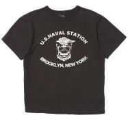 COLIMBO/ Norwalk Cotton Tee =U.S.N. Station Brooklyn= Lamp Black