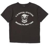 Ԥͽʡ COLIMBO/ Norwalk Cotton Tee -Norwalk Cotton Tee =U.S.N. Station Brooklyn= Lamp Black