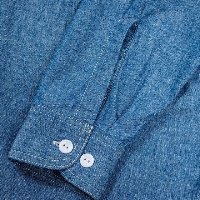 workers BIG CAT シャンブレー L xl 16 17 WORKERS/ワーカーズ BIG CAT Work Shirt, Blue Chambray