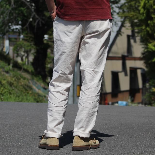 WORKERS/ワーカーズ Summer Trousers, 20, Ecru Linen Cotton