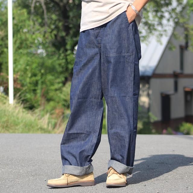 WORKERS/ワーカーズ USN Baker Vintage Fit, Brown Back Denim