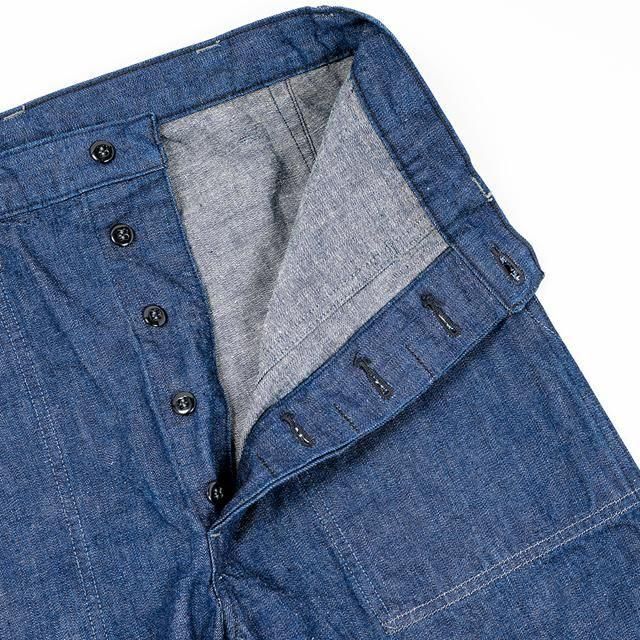 WORKERS/ワーカーズ USN Baker Vintage Fit, Brown Back Denim