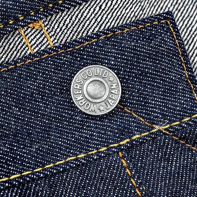 WORKERS/ワーカーズ 37 801XH Buckle Back 14.7 oz, Indigo Raw