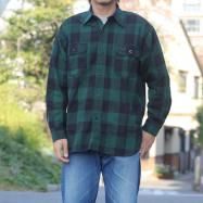 <img class='new_mark_img1' src='https://img.shop-pro.jp/img/new/icons13.gif' style='border:none;display:inline;margin:0px;padding:0px;width:auto;' />WORKERS/ Deluxe Shirt Open Front Green Buffalo Check