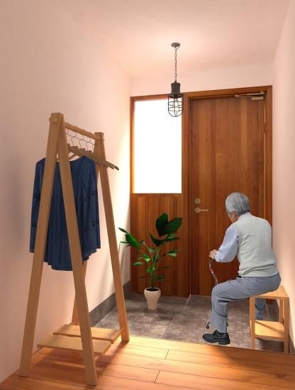 チェリー ハンガーラック - 木の無垢板テーブル・椅子道楽姉妹店