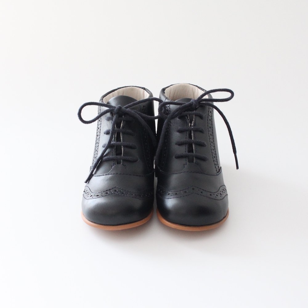 Lace up ankle boots - navy