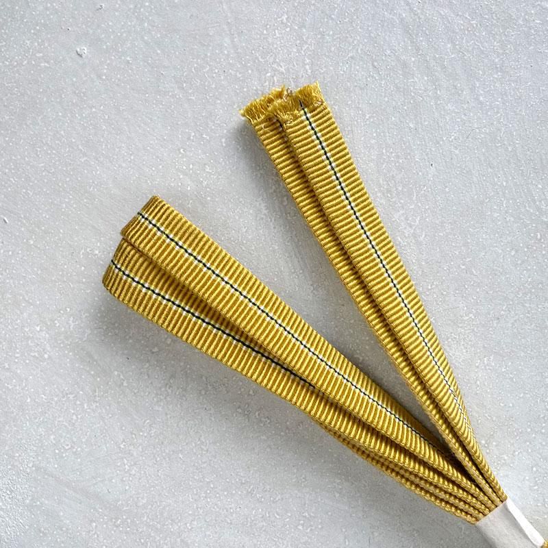 茶掃箱　桐　黄色の真田紐 皿箱