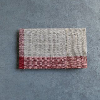 maki textile studio（インド手織り布）懐紙入れ　赤