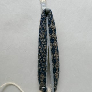 maki textile studio（インド手織り布） 花緒　菱　藍色