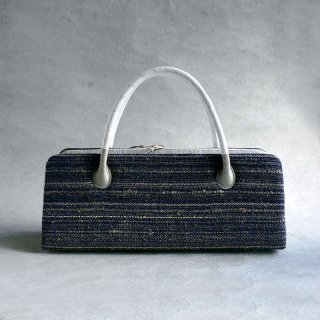 maki textile studio（インド手織り布）　利休バッグ　紺