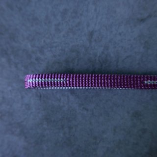 れん　二分半紐　リバーシブル　梅紫×グレイ