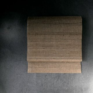 maki textile studio（インド手織り布）名古屋帯　仕立て上がり　タッサーギッチャ