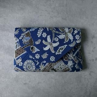 作家もの　手描き　更紗　鏡円模様　染め　袋帯　スリーシーズン 作家もの 手描き 更紗 模様 染め 袋帯 スリーシーズン