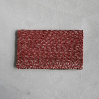 maki textile studio（インド手織り布）懐紙入れ　菱形赤