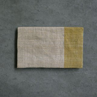 maki textile studio（インド手織り布）懐紙入れ　黄色