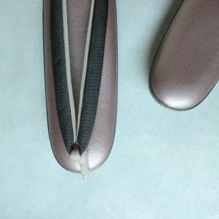 草履　帆布 ring　茶紫×グレイ